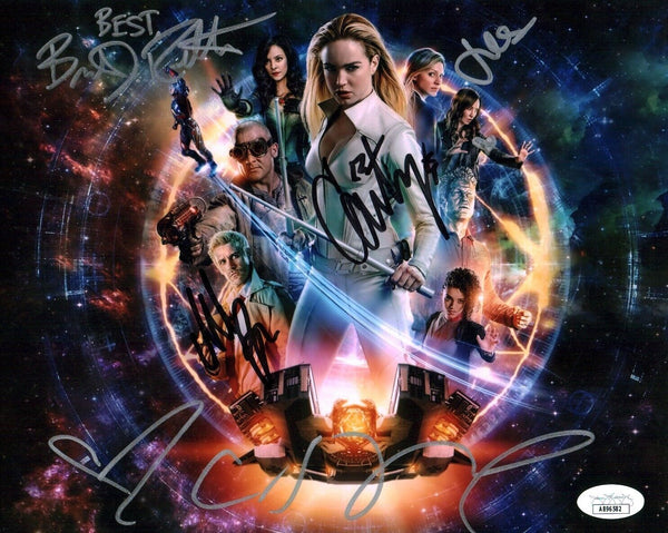 DC Legends of Tomorrow 8x10 Signed Photo Cast x5 Ford, Routh, Ryan, Macallan, Lotz JSA Certified AutographCOA Auto