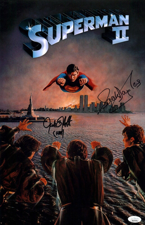 Superman II 11X17 Cast Photo Poster x2 Signed Douglas O'Halloran JSA Certified Autograph