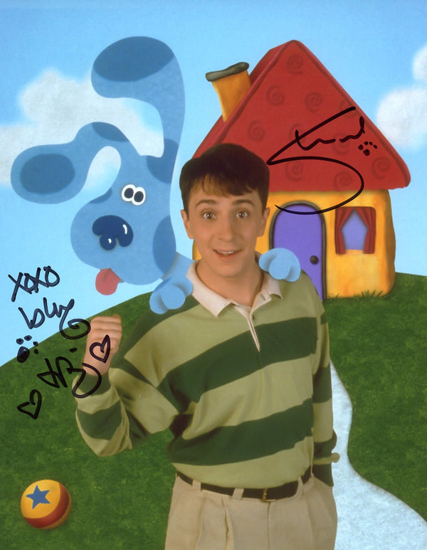 Blue's Clues 8x10 Photo Cast x2 Signed Burns, Johnson JSA Certified Autograph