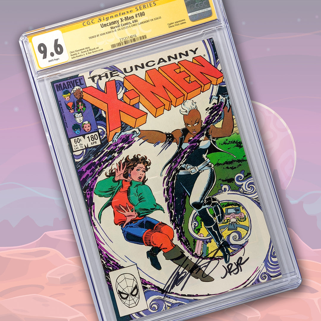 Marvel Comics Uncanny X-Men #180 CGC Signature Series 9.6 Signed X2 John Romita Jr. , Chris Claremont