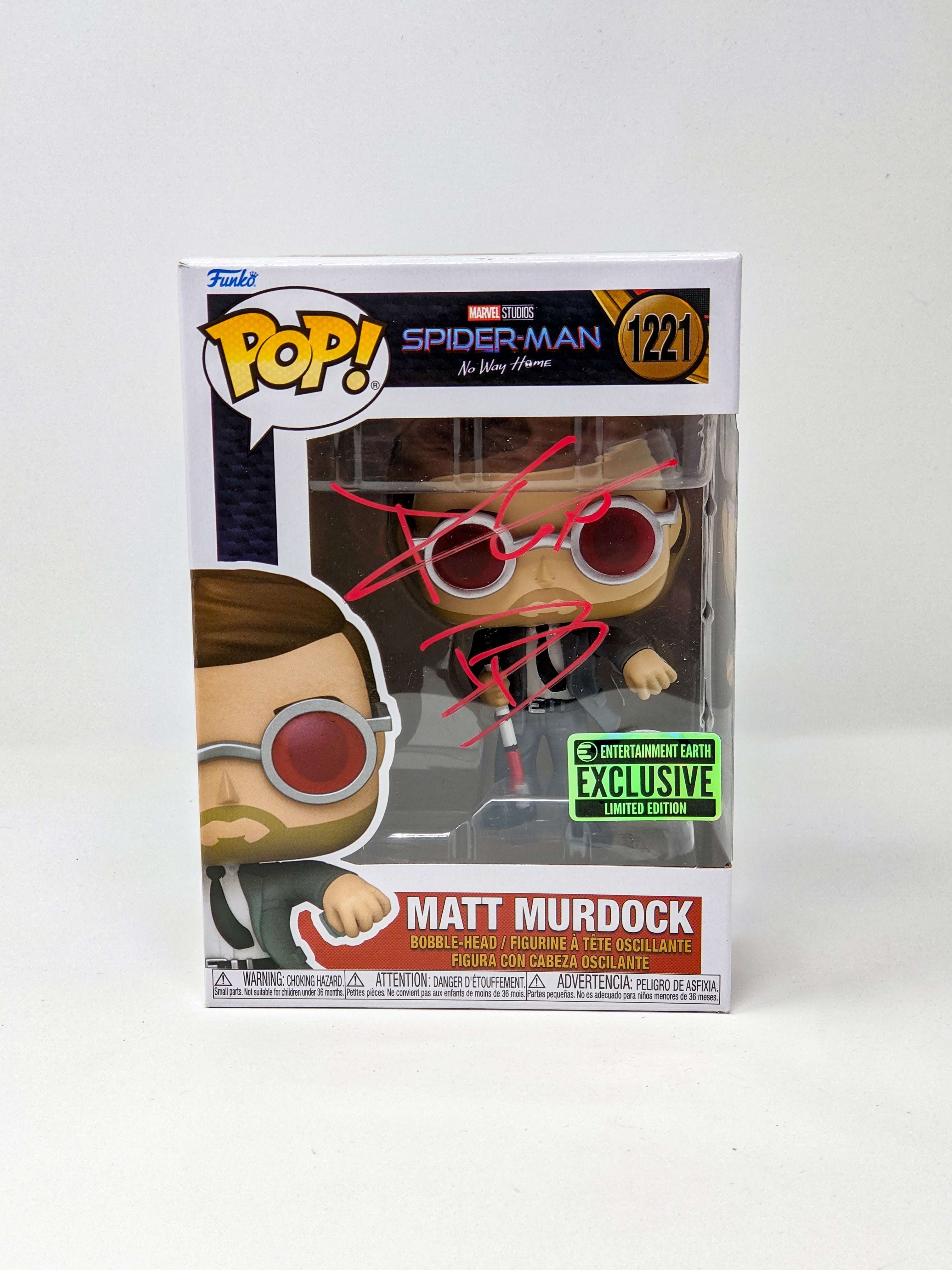 Charlie Cox Spiderman Matt Murdock #1221 Signed Funko Pop JSA Certified Autograph