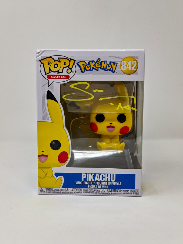 Sarah Natochenny Pokemon Pikachu #842 Signed Funko Pop JSA Certified Autograph