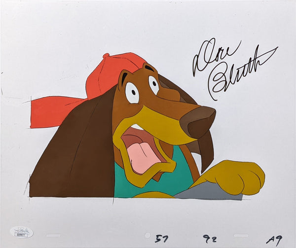 Don Bluth All Dogs Go to Heaven 10.5x12.5 Signed Animation Production Cel  JSA COA Certified Autograph