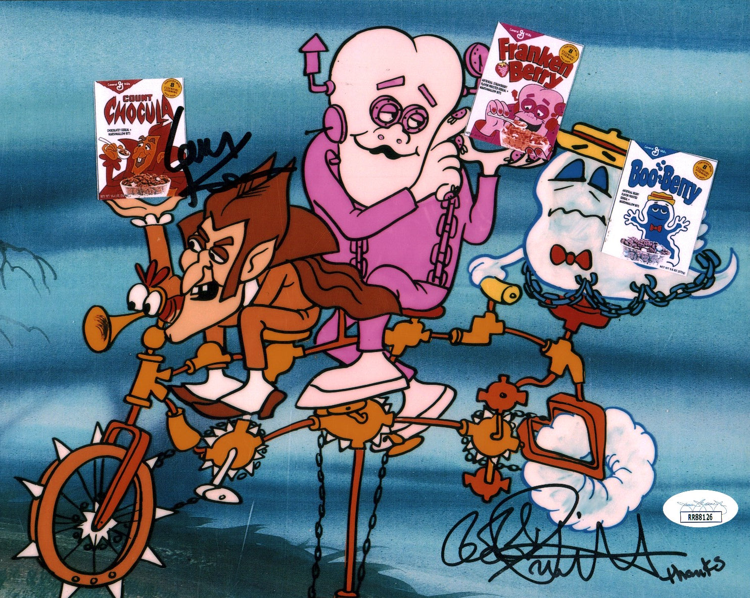 General Mills Cereal Count Chocula Franken Berry 8x10 Photo Signed Pruitt Kenny Autograph JSA Certified COA Auto