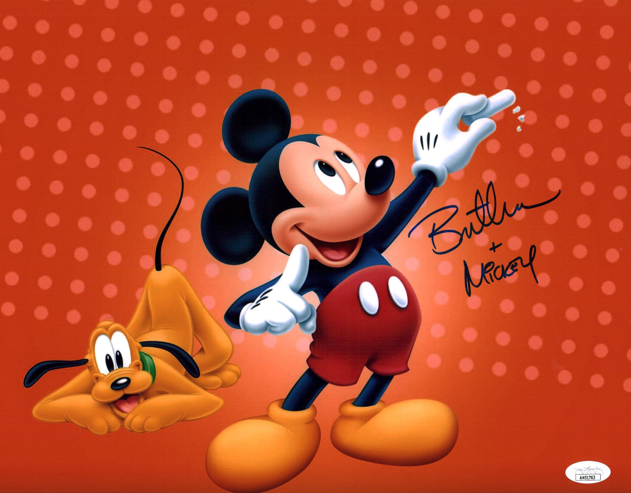 Bret Iwan Disney Mickey Mouse 11x14 Signed Photo Poster JSA COA Certified Autograph