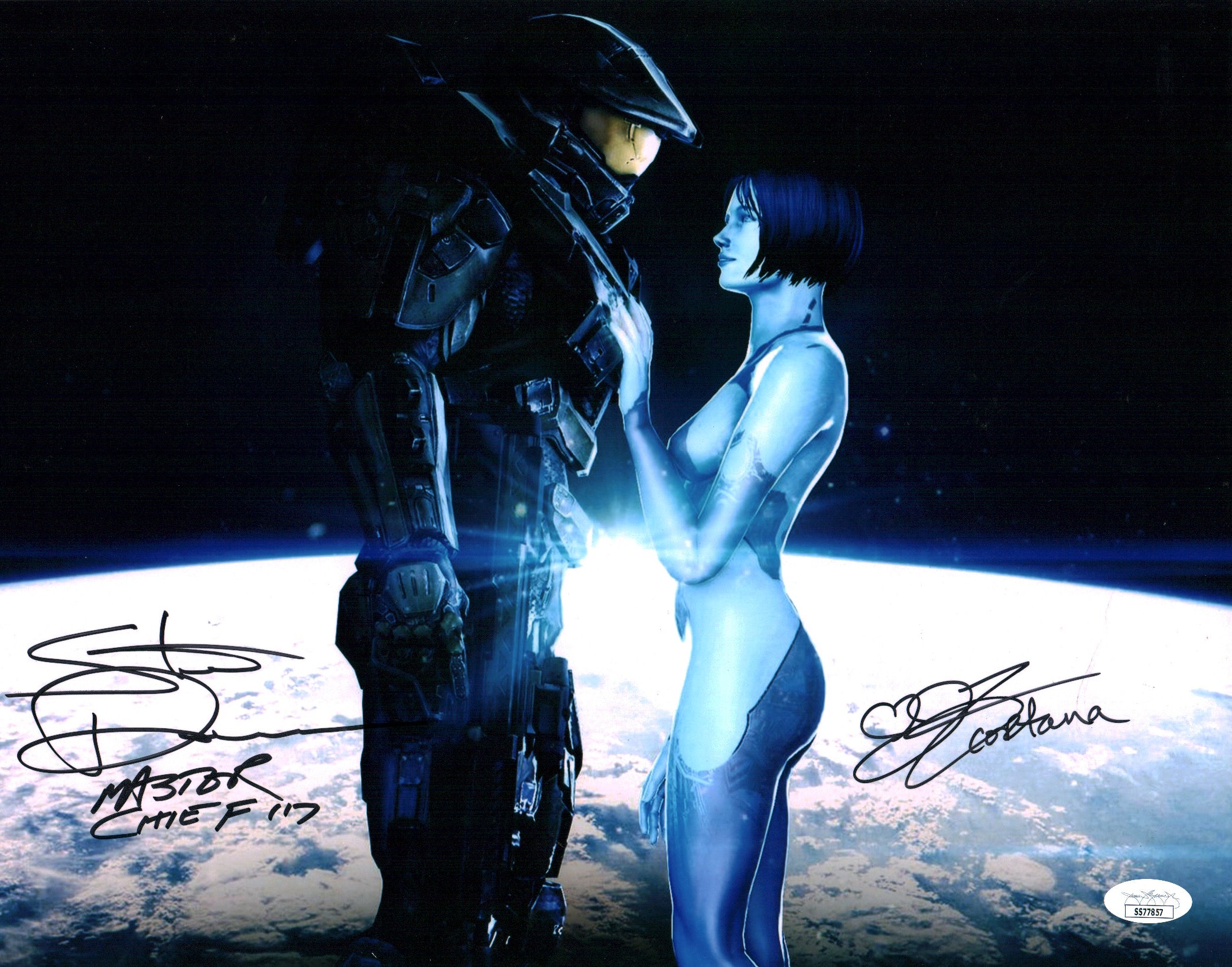 Halo 11x14 Signed Photo Poster Downes Taylor JSA COA Certified Autograph