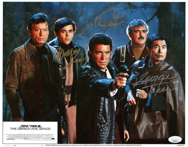 Star Trek 11x14 Signed Lobby Card Koenig Shatner Takei JSA COA Certified Autograph