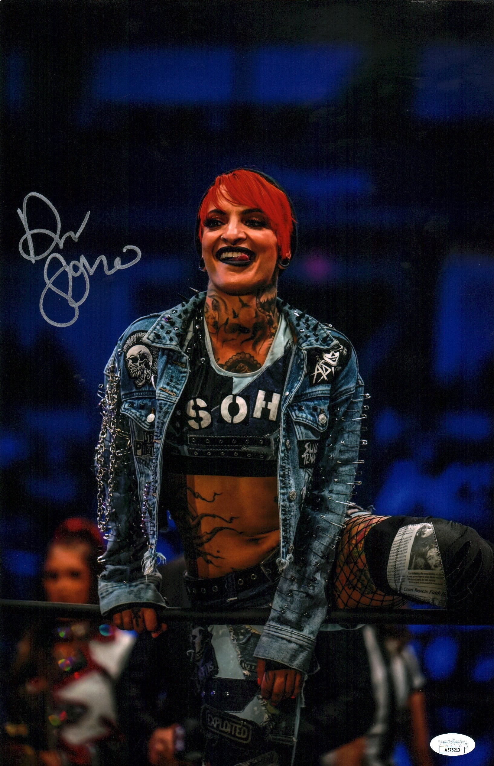 Ruby Soho Riott AEW Wrestling 11x17 Signed Mini Poster JSA Certified Autograph