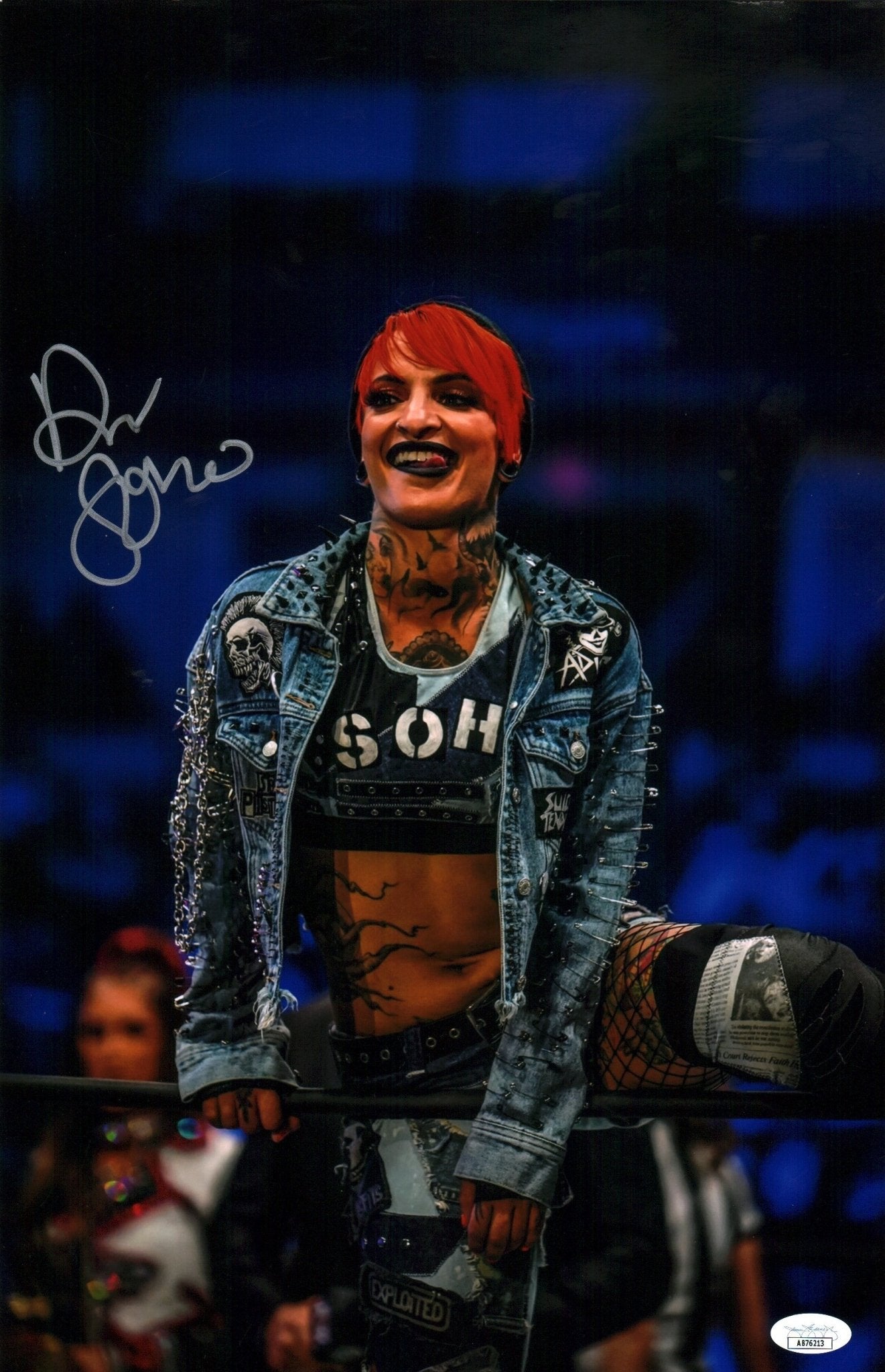Ruby Soho Riott AEW Wrestling 11x17 Signed Mini Poster JSA Certified A