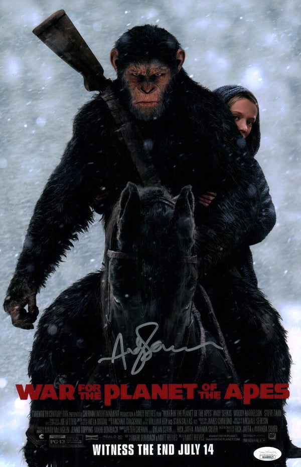Andy Serkis War for the Planet of the Apes 11x17 Signed Photo Poster JSA COA Certified Autograph