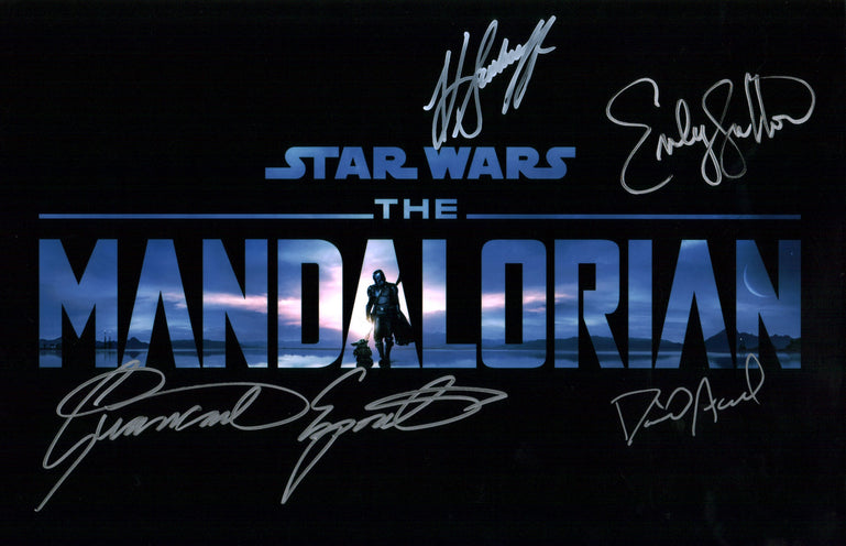 Star Wars The Mandalorian 11x17 Photo Poster Signed Autograph Acord Esposito Sackhoff Swallow  JSA Certified Autograph