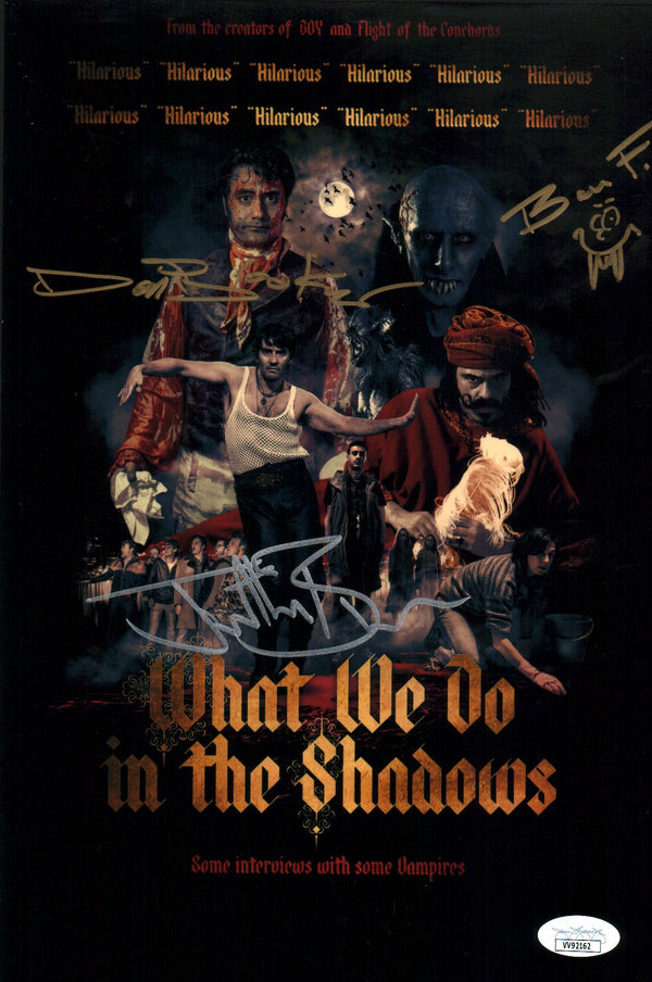 What We Do in the Shadows 8x12 Cast x3 Photo Signed Brooker Brugh Fransham JSA Certified Autograph