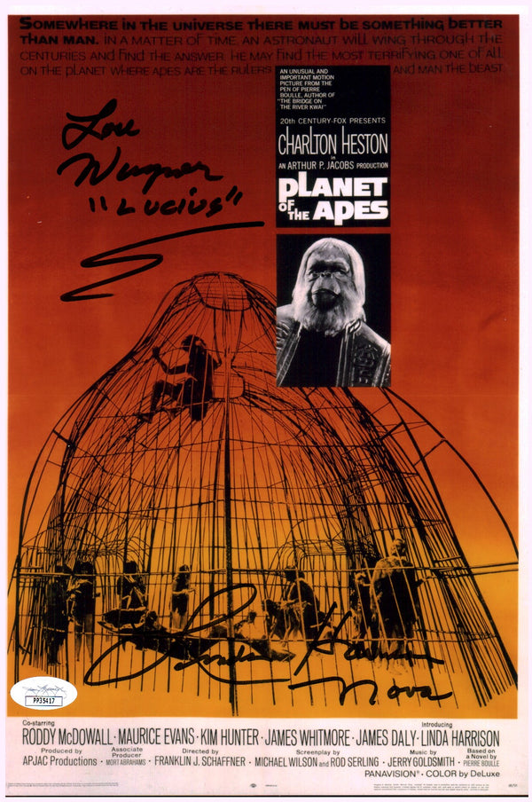 Planet of the Apes 8x10 Photo Signed Autograph Harrison Wagner JSA Certified COA Auto