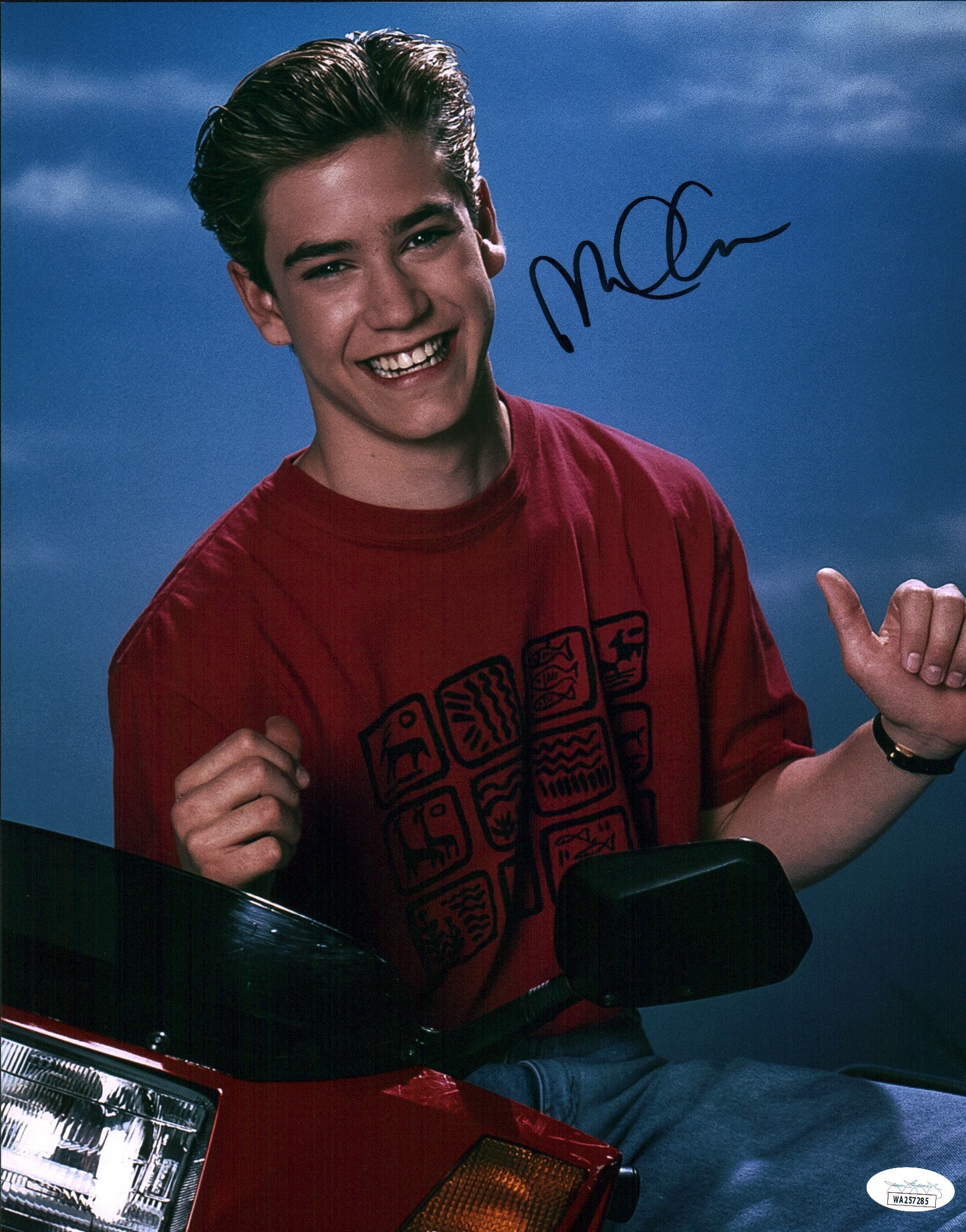 Mark-Paul Gosselaar Saved by the Bell 11x14 Signed Photo Poster JSA Certified Autograph