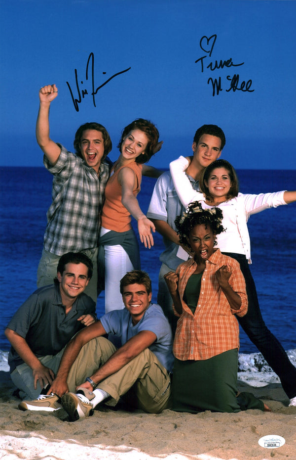 Boy Meets World 11x17 Cast x2 Signed Photo Poster Friedle McGee JSA Certified Autograph