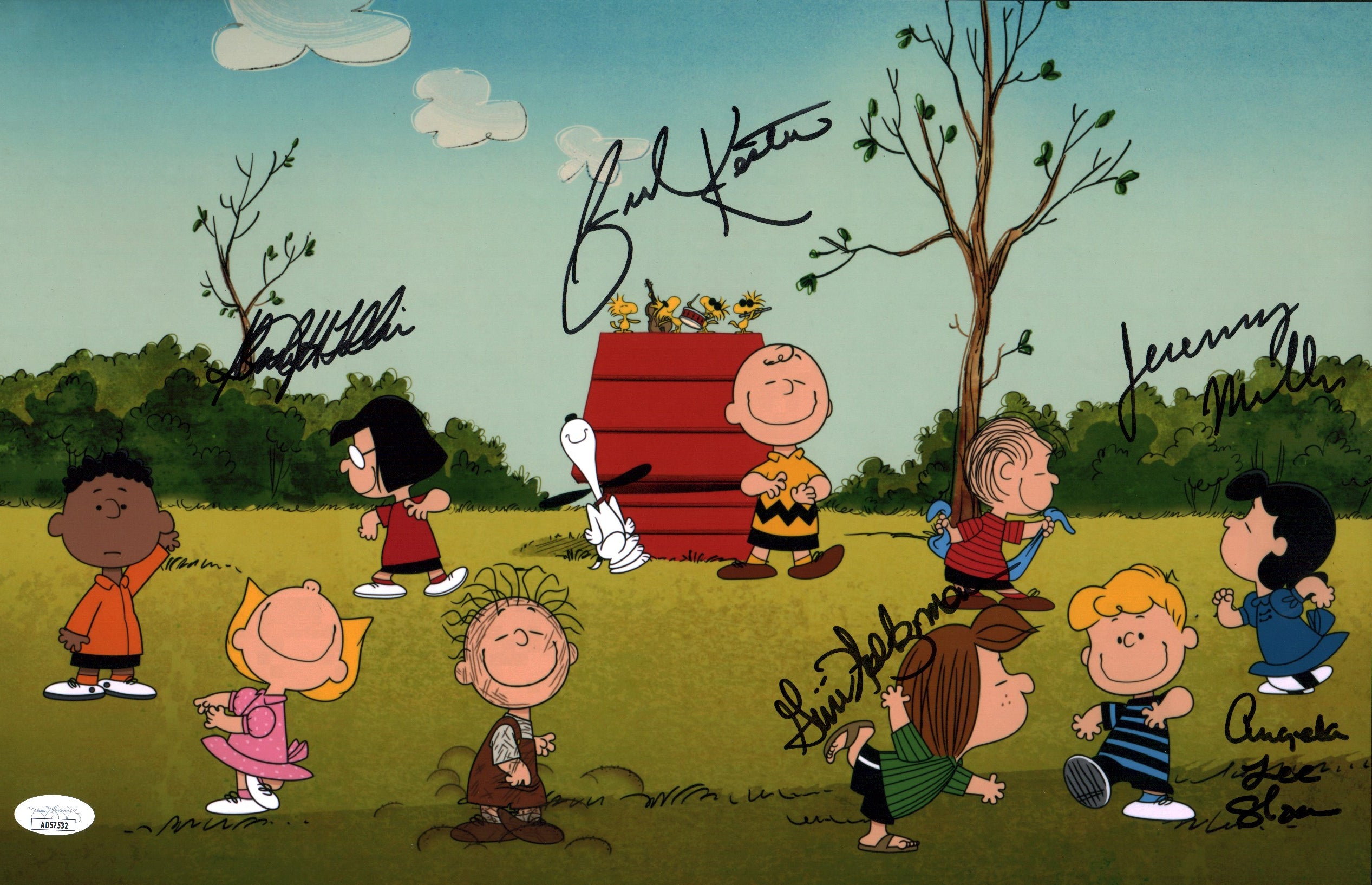 Charlie Brown and Snoopy Show 11x17 Signed Holtzman Kesten Miller Sloan Tolkin Photo Poster JSA COA Certified Autograph