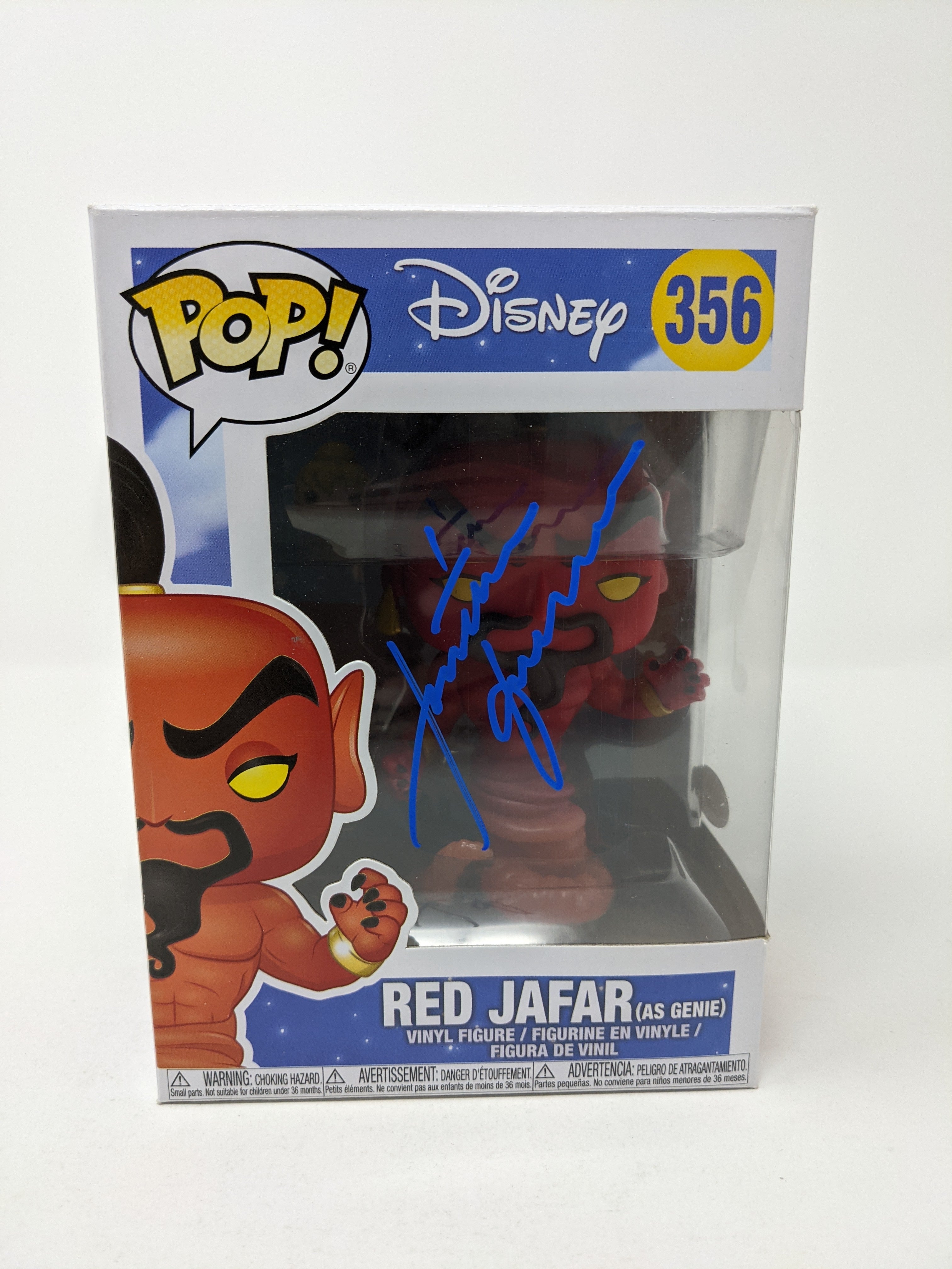 Jonathan Freeman Disney Aladdin Red Jafar Genie #356 Signed Funko Pop JSA COA Certified Autograph