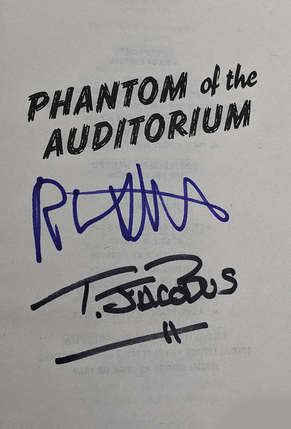 R.L. Stine & Tim Jacobus Signed GOOSEBUMPS Book "Phantom of the Auditorium" New Cover JSA COA Certified Autograph