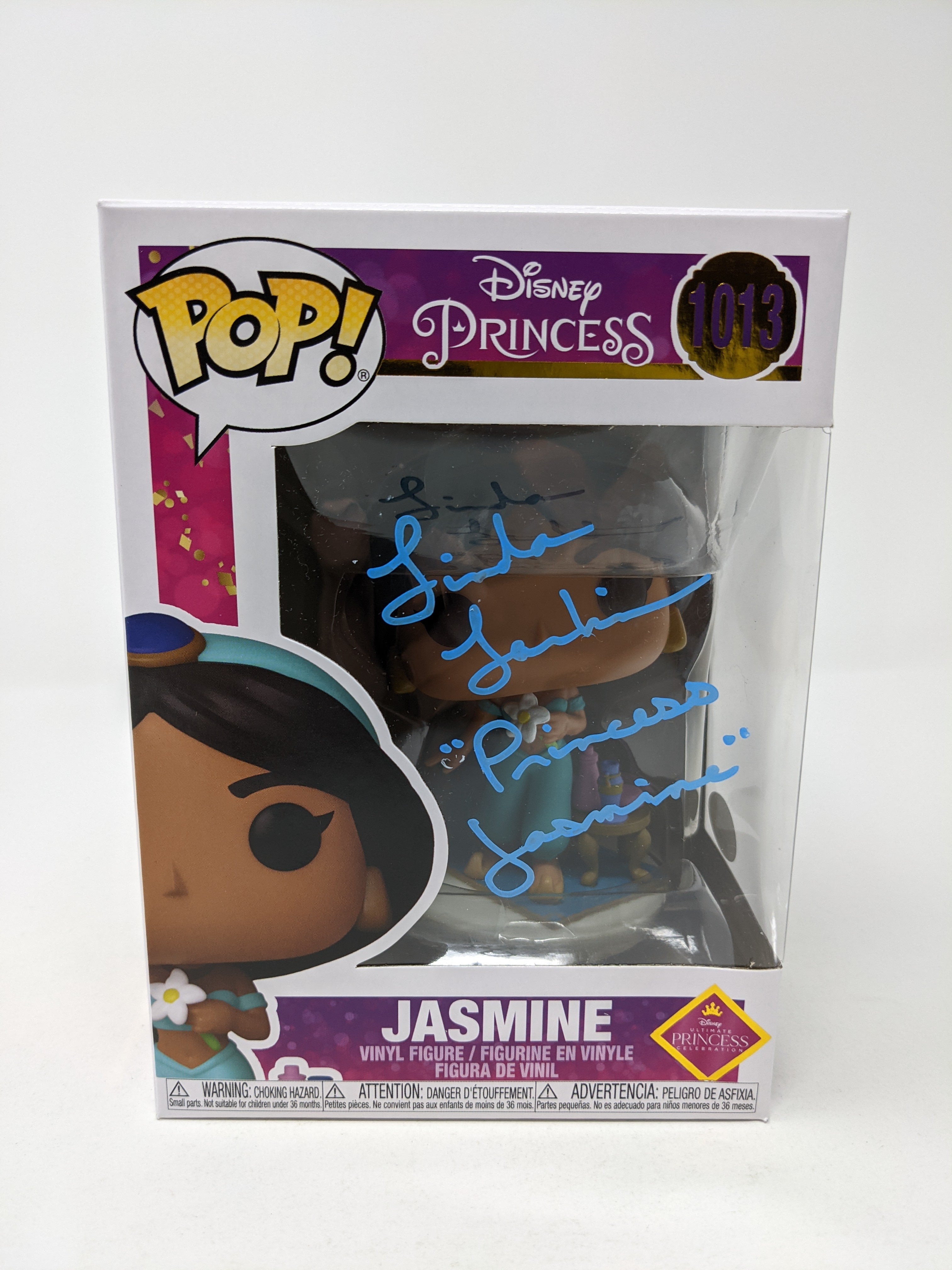 Linda Larkin Disney's Aladdin Jasmine #1013 Signed Funko Pop JSA Certi