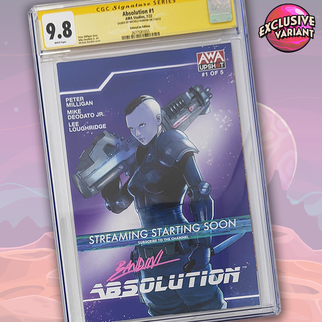 Absolution #1 GalaxyCon Raleigh 2022 Exclusive Variant CGC Signature Series 9.8 Signed Michele Bandini