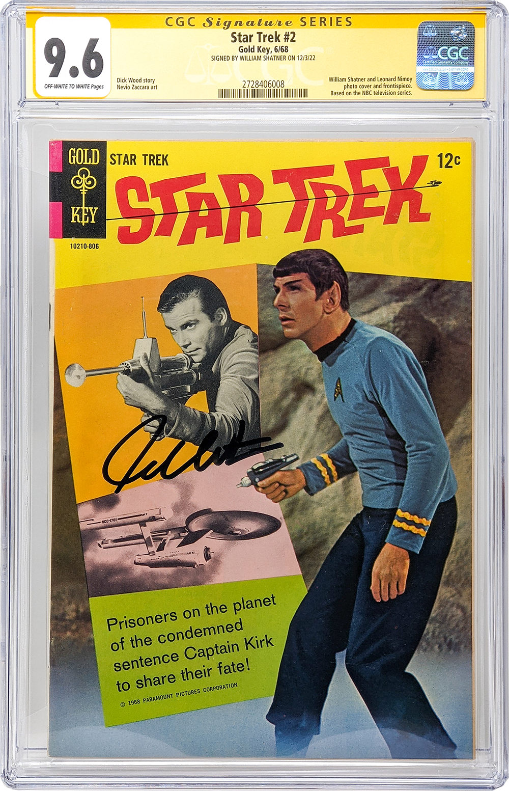 Star Trek #2 Gold Key CGC Signature Series 9.6 William Shatner