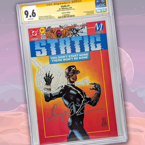 Static #1 Collector's Edition DC/Milestone CGC Signature Series 9.6 Signed Denys Cowan