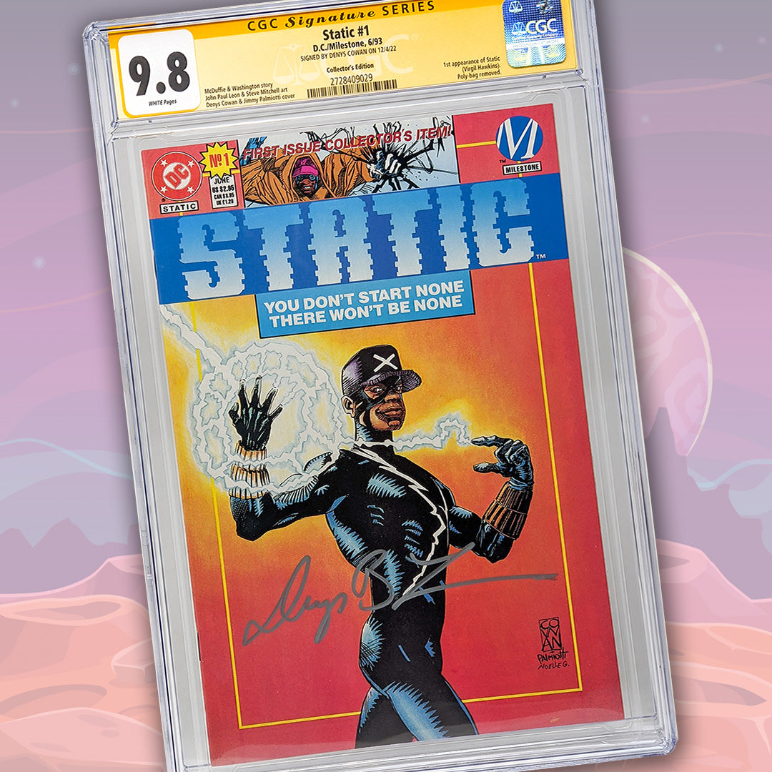 Static #1 Collector's Edition DC/Milestone CGC Signature Series 9.8 Signed Denys Cowan