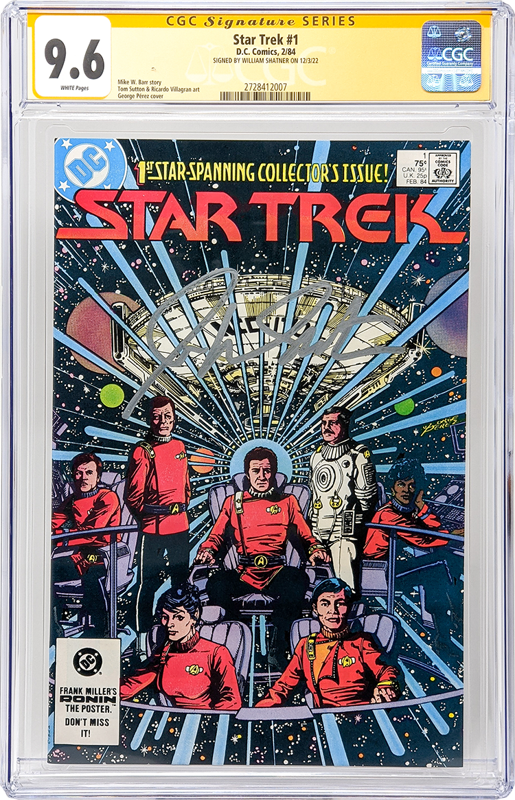 Star Trek #1 DC Comics CGC Signature Series 9.6 William Shatner