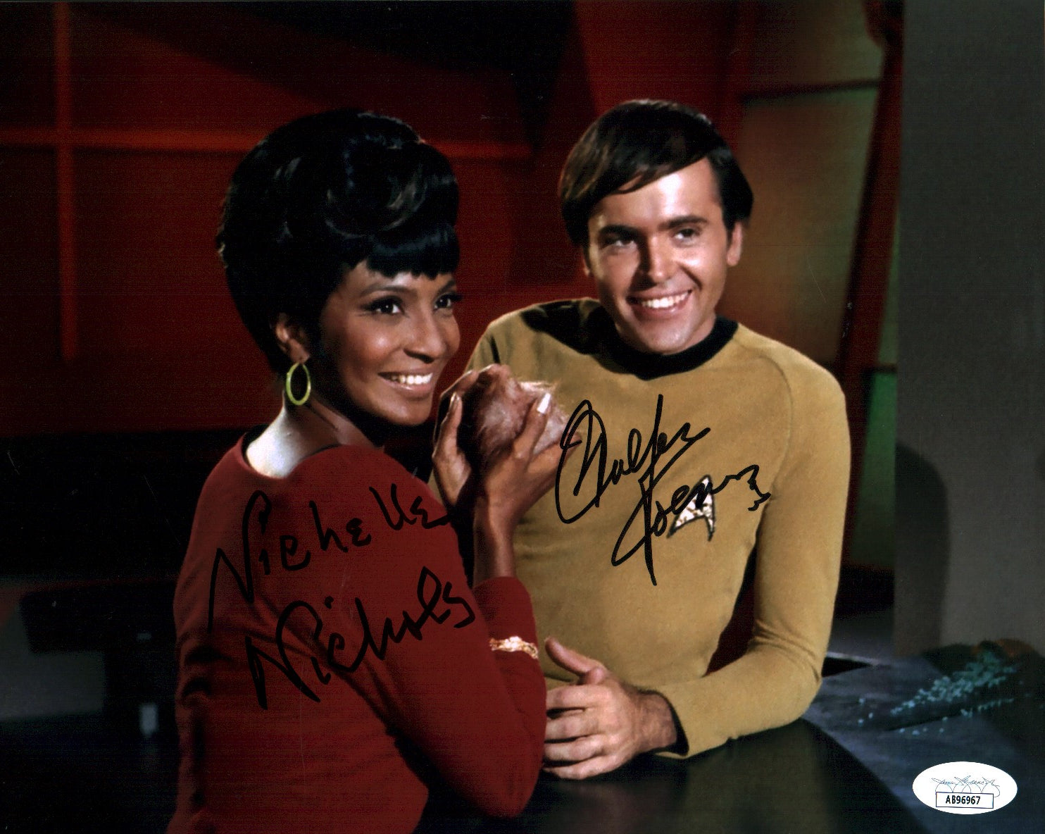 Star Trek 8x10 Photo Signed Cast x2 Koenig Nichols JSA Certified Autograph