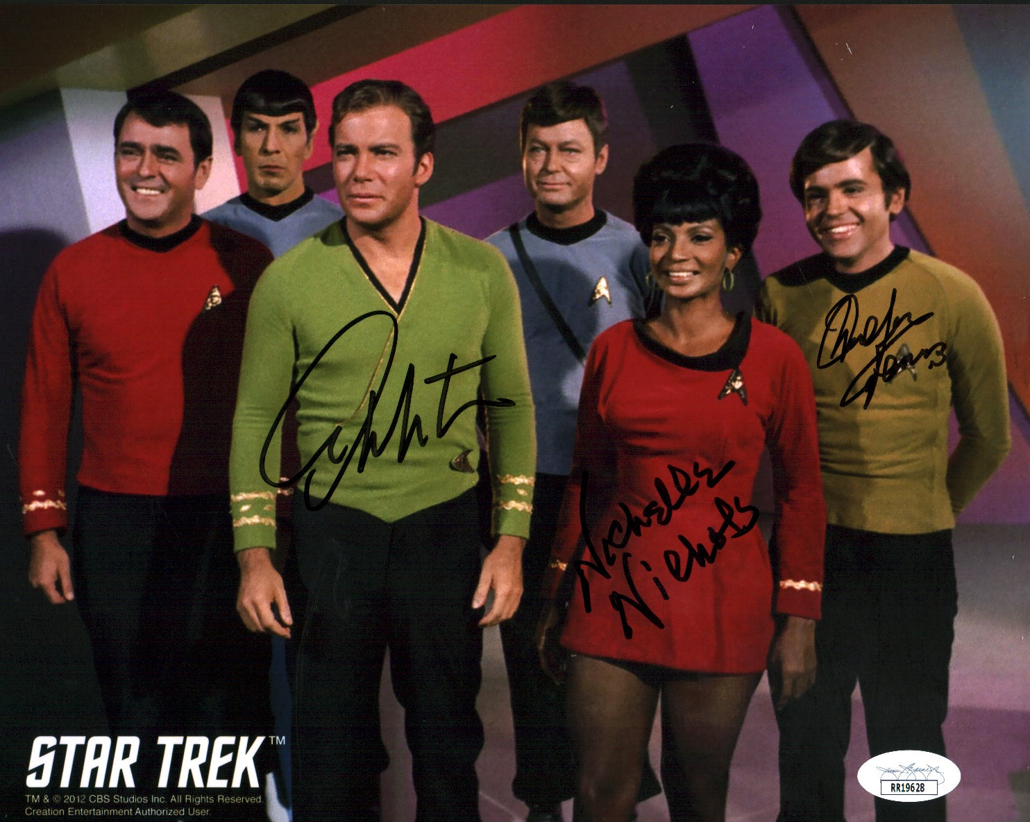 Star Trek 8x10 Photo Signed Autograph Koenig Shatner Nichols JSA Certified Auto