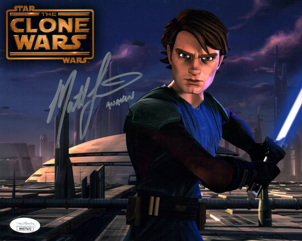 Matt Lanter Star Wars Clone Wars 8x10 Signed Photo JSA COA Certified Autograph