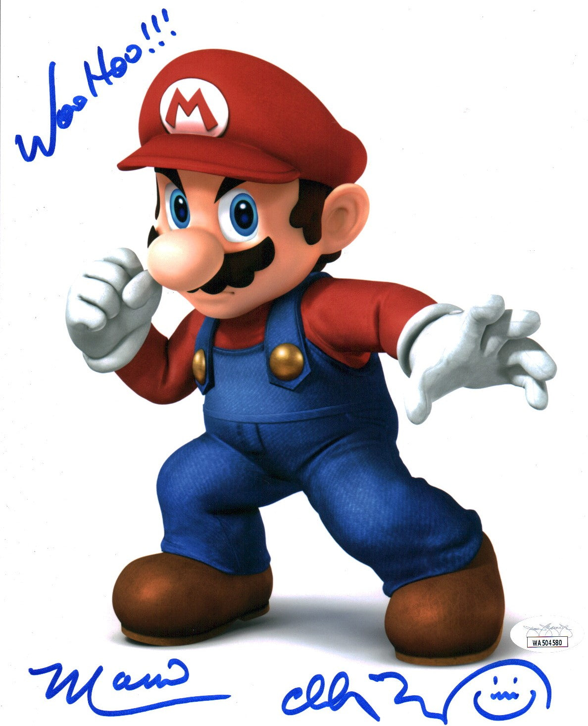 Charles Martinet Super Mario 8x10 Signed Photo JSA COA Certified Autograph