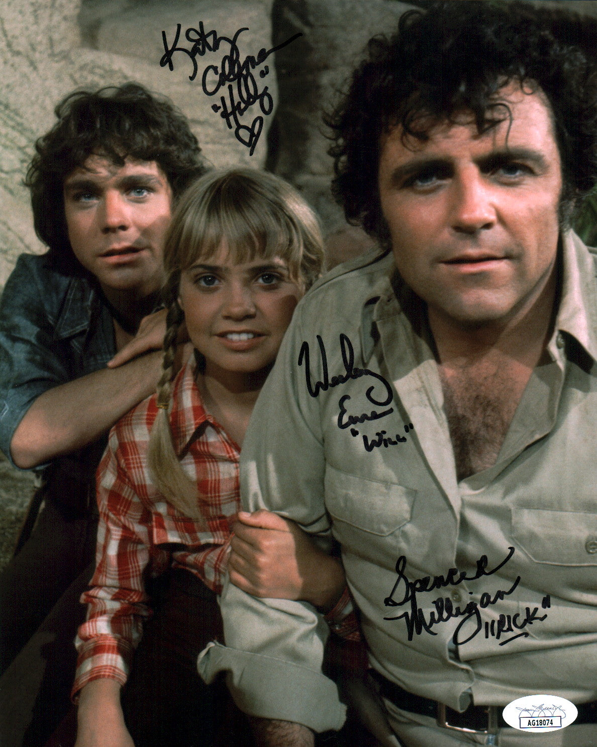 Land Of The Lost 8x10 Cast Signed Photo Coleman Eure Milligan JSA COA Certified Autograph
