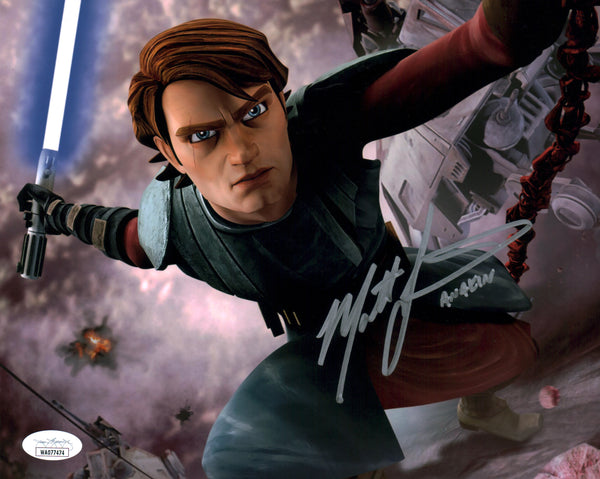 Matt Lanter Star Wars Clone Wars 8x10 Signed Photo JSA COA Certified Autograph