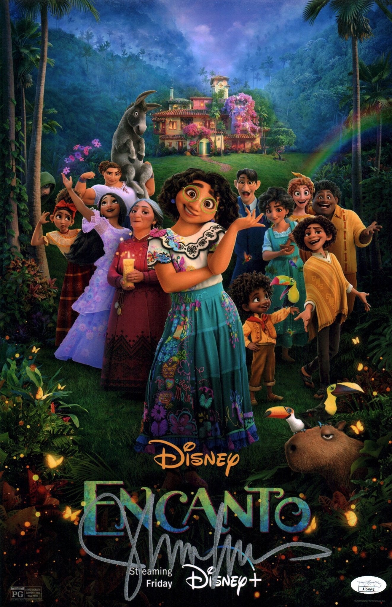 John Leguizamo Disney Encanto 11x17 Signed Photo Poster JSA Certified Autograph