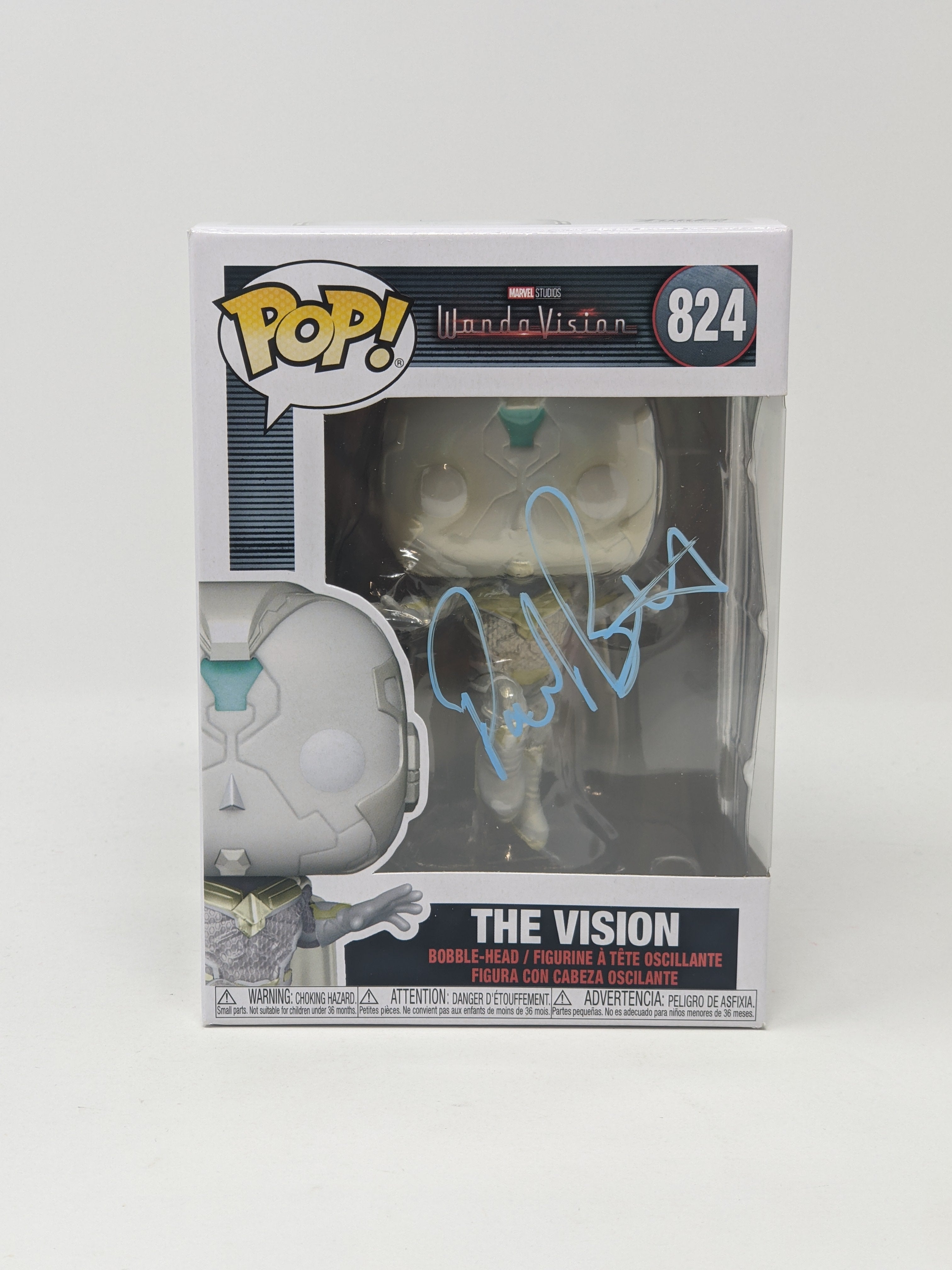 Paul Bettany Marvel WandaVision The Vision #824 Signed Funko Pop JSA Certified Autograph