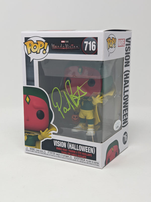 Paul Bettany Marvel WandaVision Vision Halloween #716 Signed Funko Pop JSA Certified Autograph