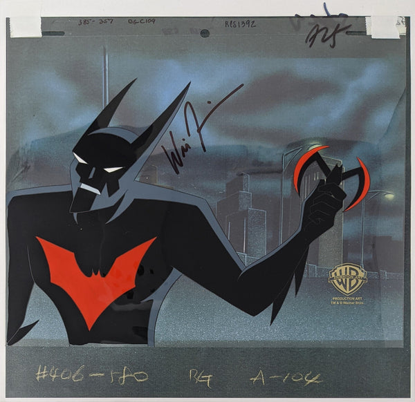 Will Friedle Batman Beyond 9x10 Signed Animation Production Cel JSA COA Certified Autograph