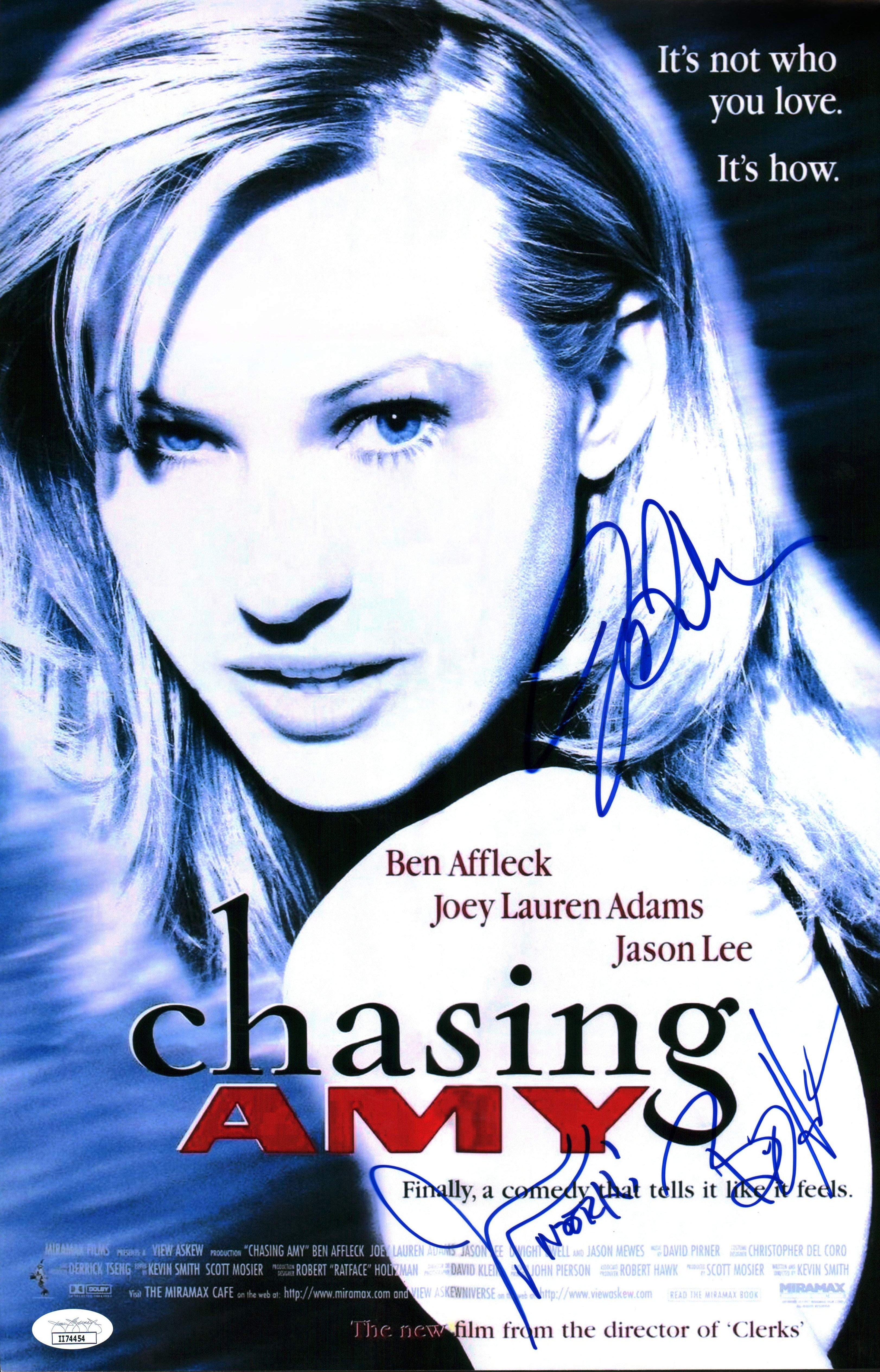 Chasing Amy 11x17 Poster Signed Autograph Mewes O'Halloran Adams JSA Certified COA GalaxyCon