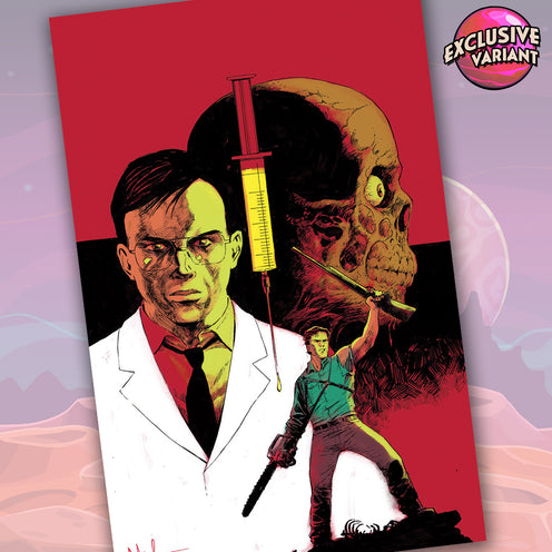 Army of Darkness VS. Reanimator: Necronomicon Rising #1 GalaxyCon Raleigh 2022 Exclusive Virgin Variant Comic Book GalaxyCon