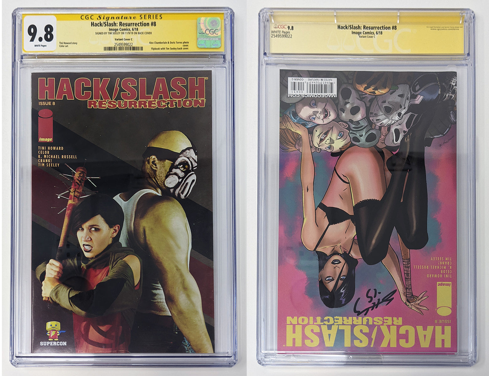 Hack/Slash Resurrection #8 SuperCon / GalaxyCon Exclusive Variant Comic Book CGC 9.8 Signature Series: Tim Seeley