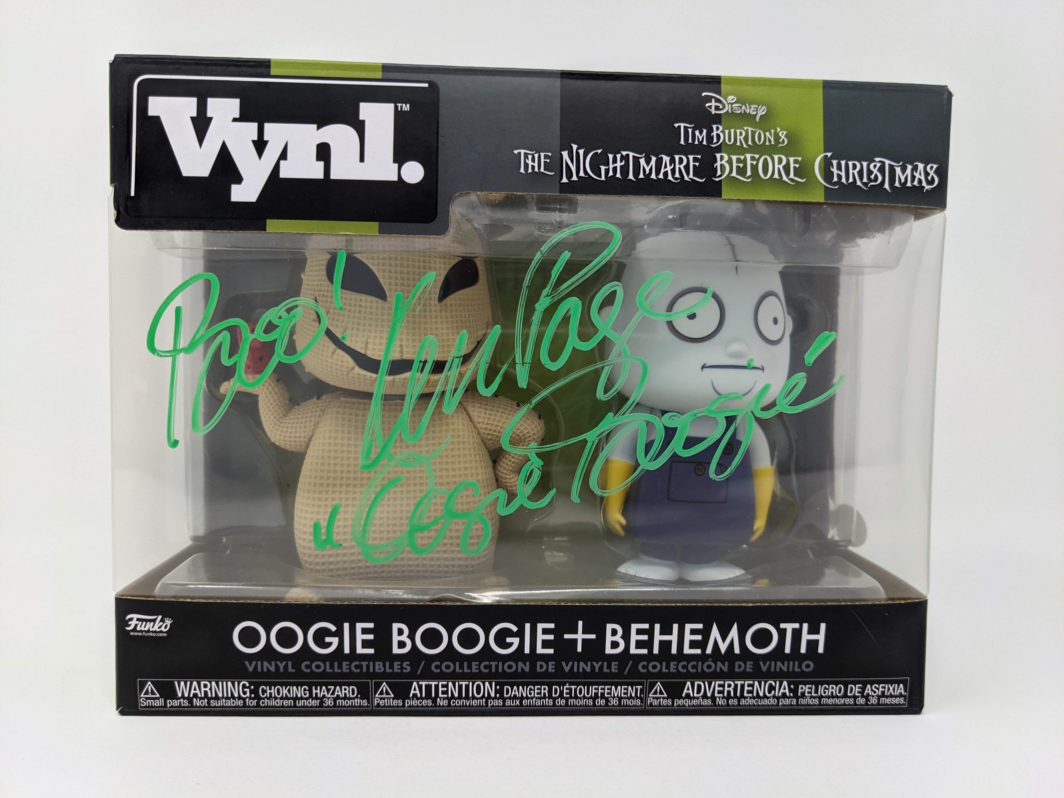 Ken Page Disney Nightmare Before Christmas Oogie Boogie Behemoth Signed JSA Funko Vynl GalaxyCon