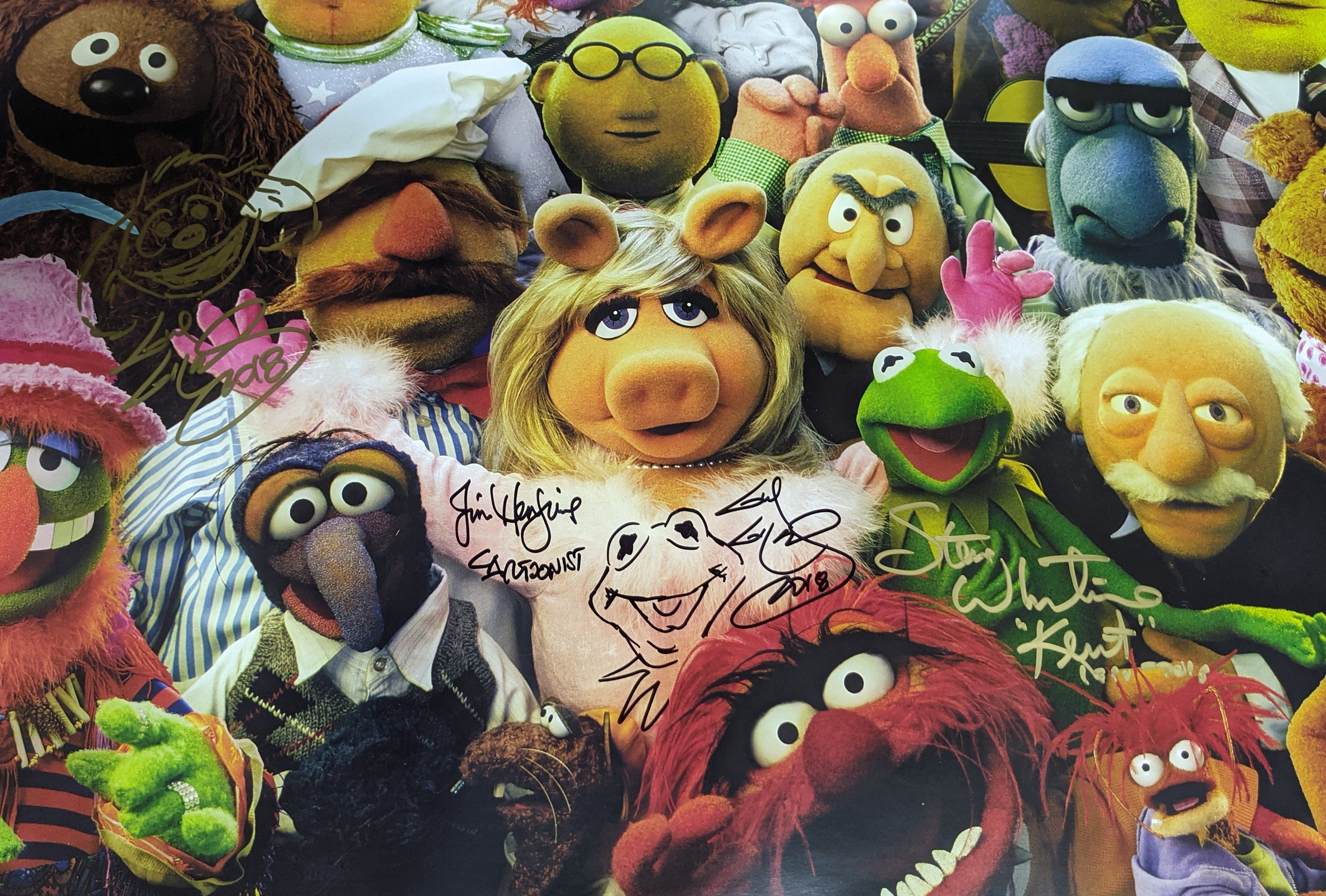 The Muppet Show 24x36 Poster Signed Autograph Whitmire Gilchrist JSA Certified COA Auto