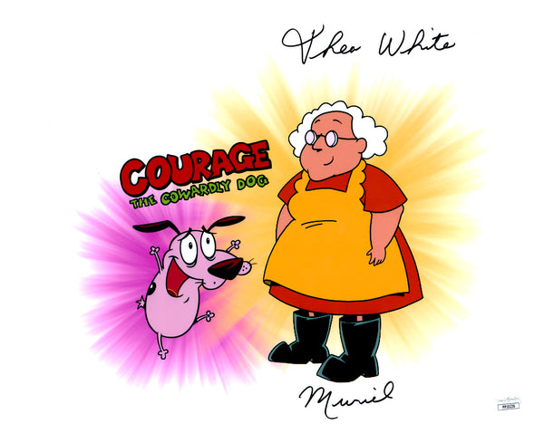 Thea White Courage the Cowardly Dog 11x14 Signed Photo Poster JSA Certified Autograph