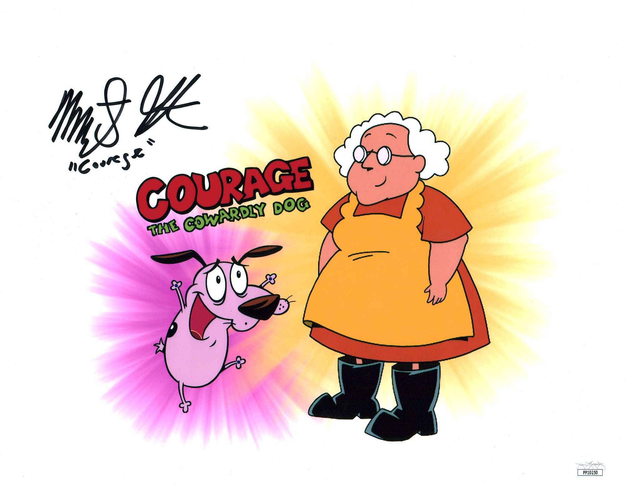 Marty Grabstein Courage the Cowardly Dog 11x14 Signed Photo Poster JSA COA Certified Autograph