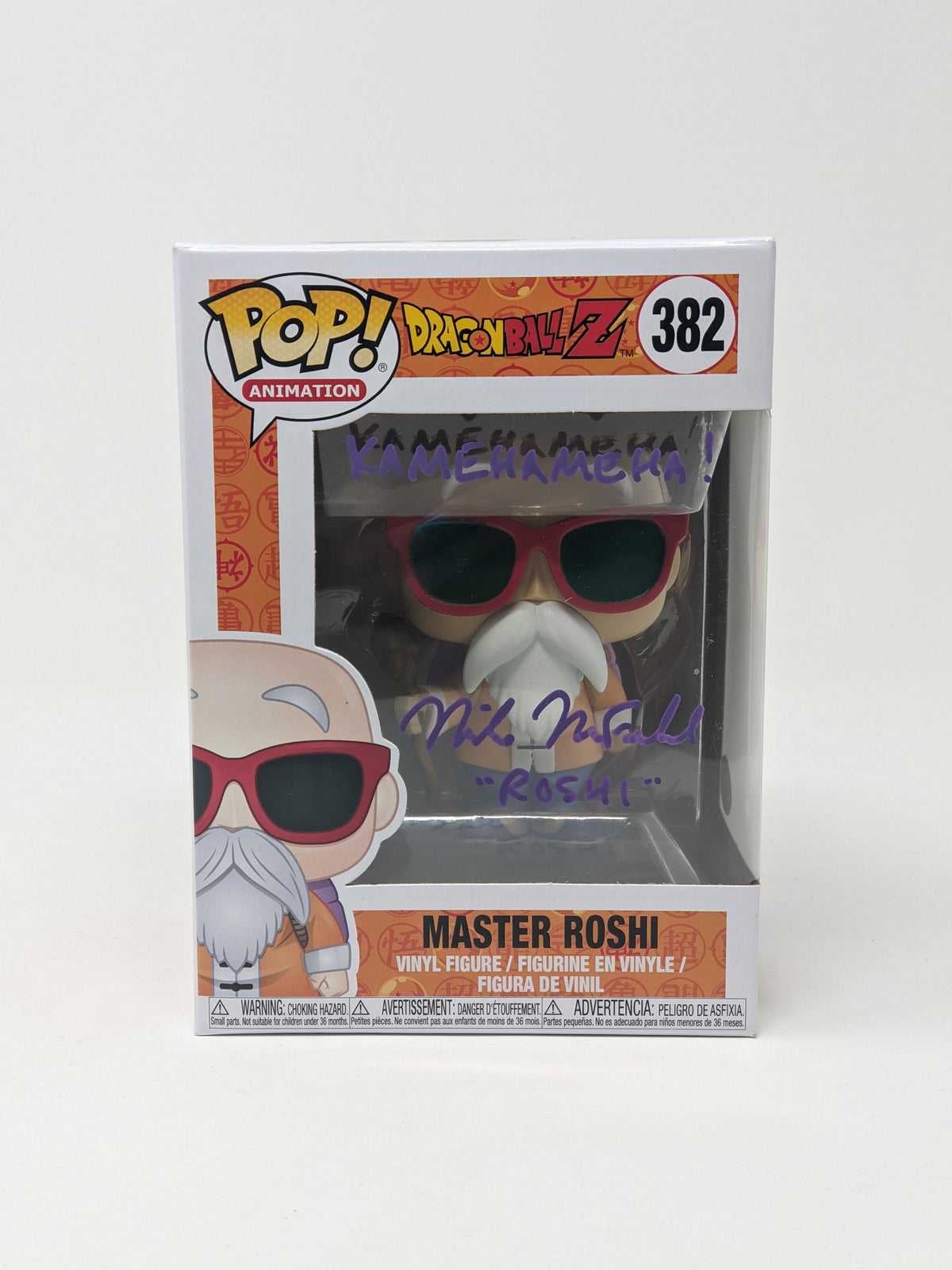 Mike McFarland Dragon Ball Z Master Roshi #382 Signed Funko Pop JSA Ce