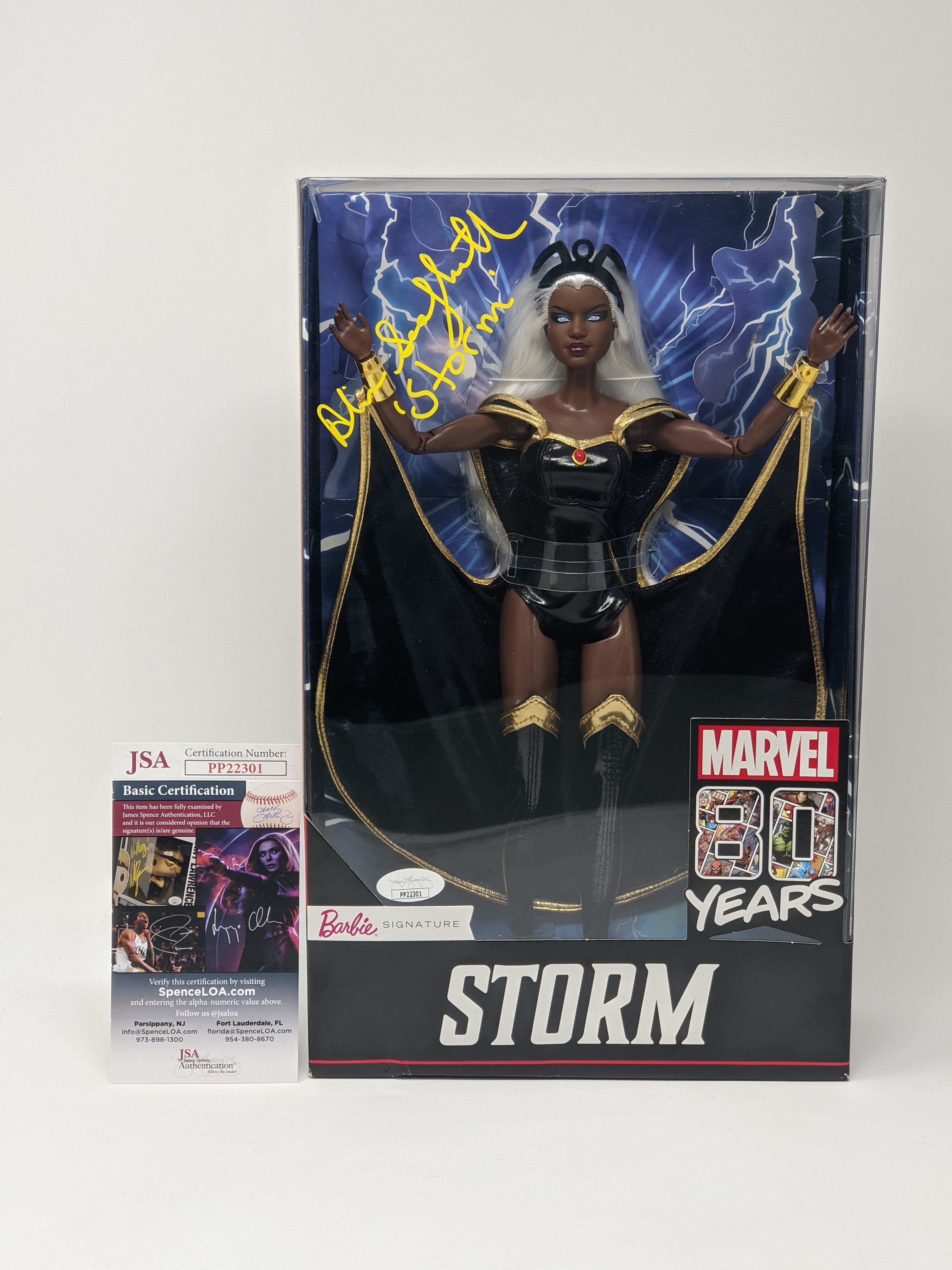 Alison Sealy-Smith Marvel Storm Signed Barbie Signature Doll JSA COA Certified Authograph