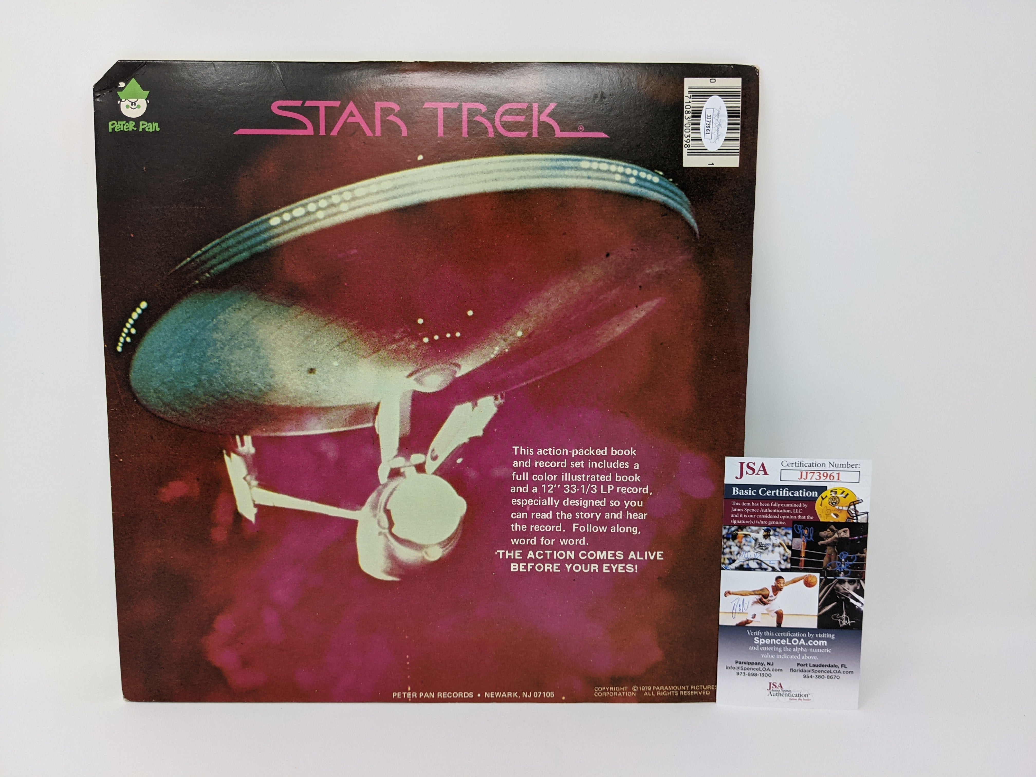 William Shatner Signed Star Trek Peter Pan Book Record Set BR522 JSA Autograph Auto