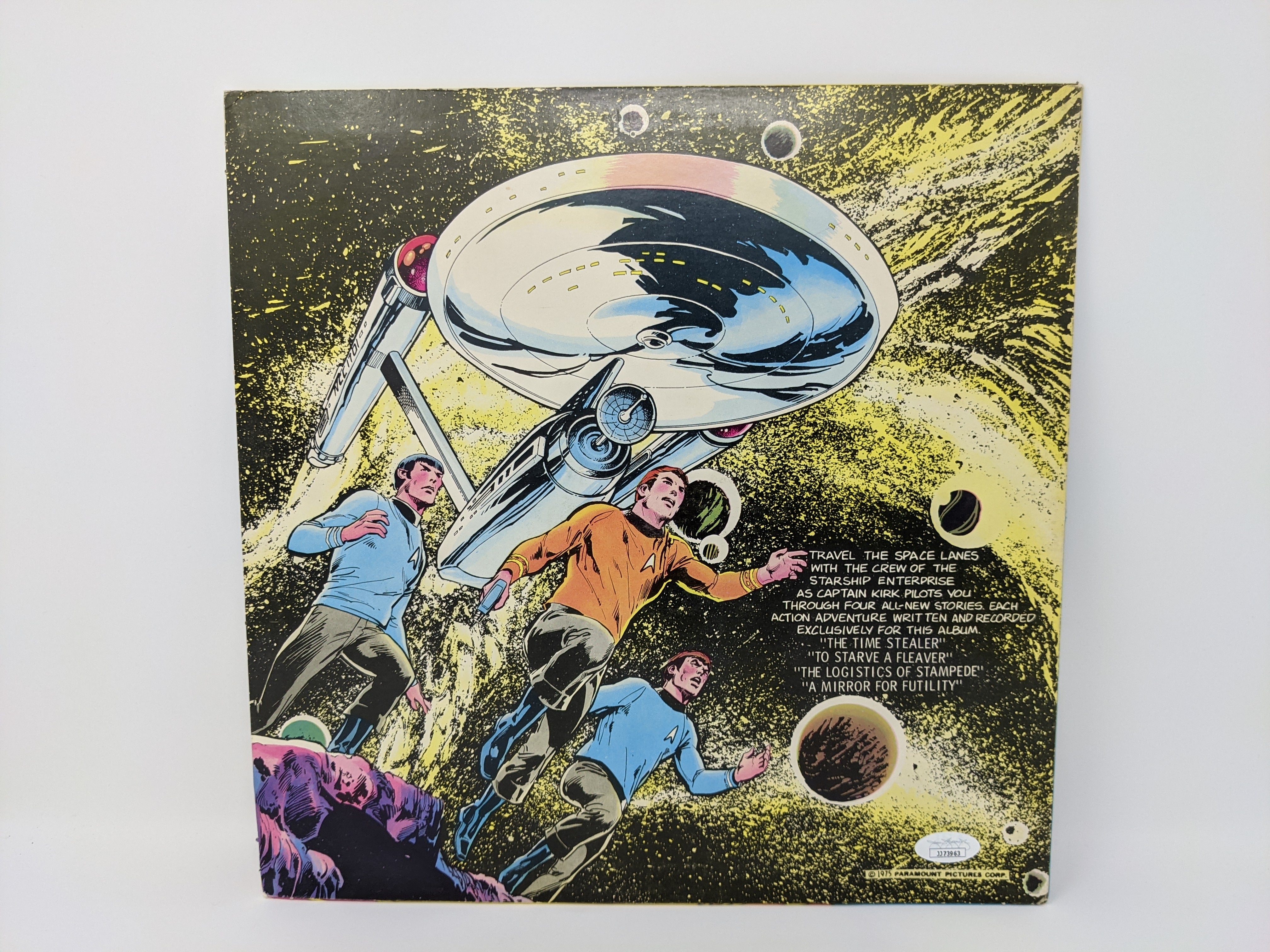 William Shatner Signed Star Trek Peter Pan Vinyl Records #8168 JSA Autograph Auto