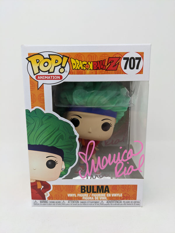 Monica Rial Dragon Ball Z Bulma #707 Signed JSA Funko Pop